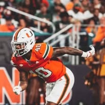 Speed Plus alumni in Miami Hurricanes orange uniform