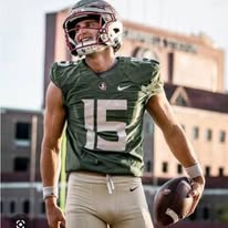 Speed Plus alumni in FSU Seminoles green #15 uniform